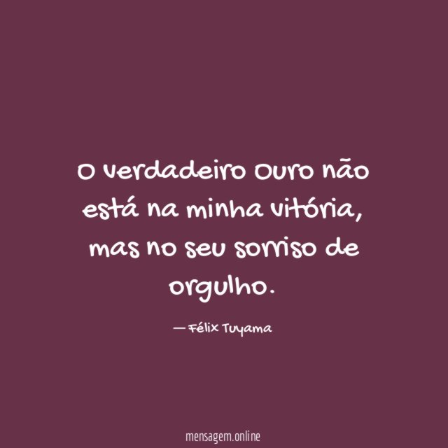 O verdadeiro Ouro não está na minha vitória