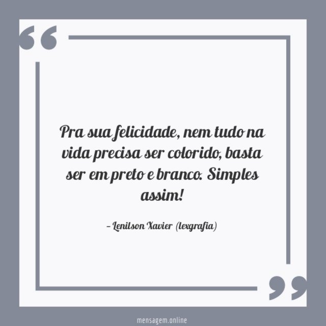 Pra sua felicidade