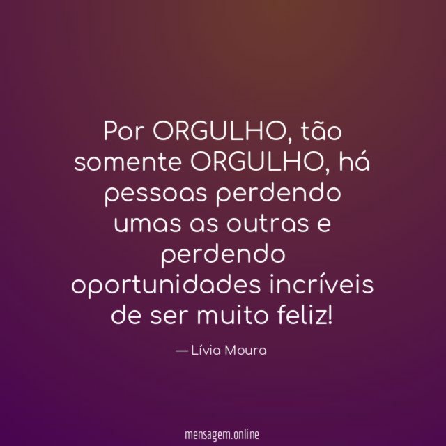 Por ORGULHO