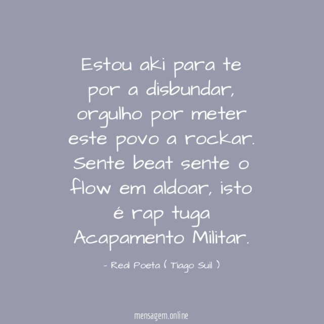Estou aki para te por a disbundar