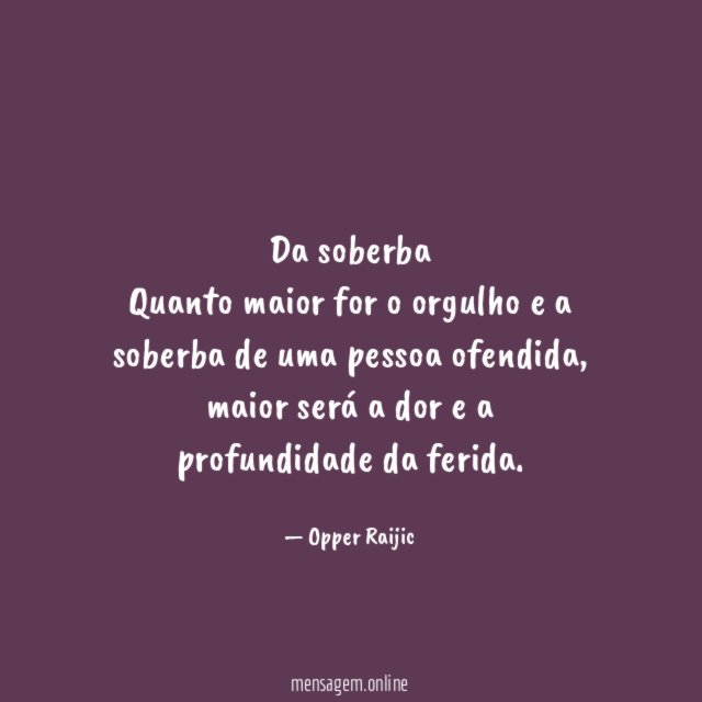 Da soberba
