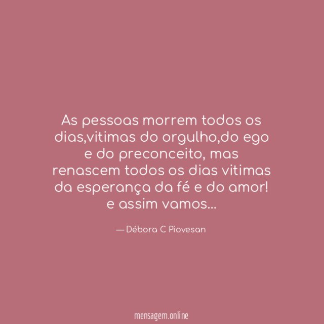 As pessoas morrem todos os dias