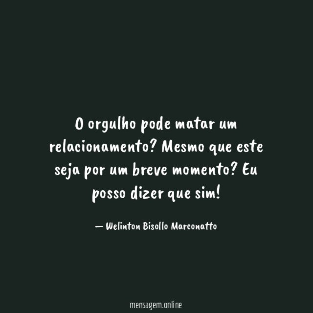 O orgulho pode matar um relacionamento