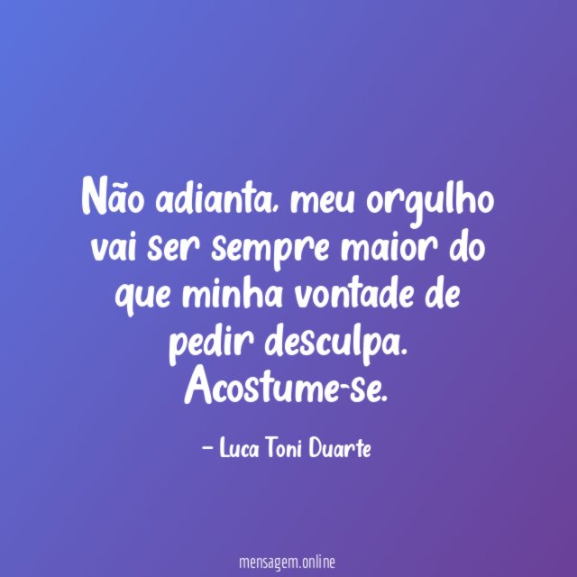 Não adianta