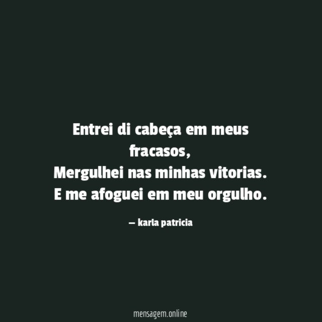 entrei di cabeça em meus fracasos