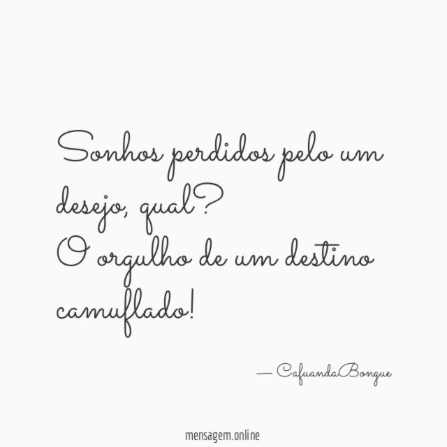 Sonhos perdidos pelo um desejo