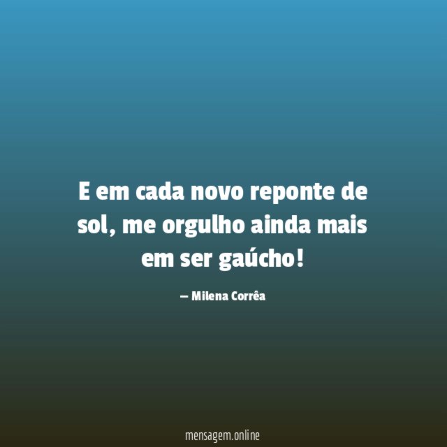 E em cada novo reponte de sol