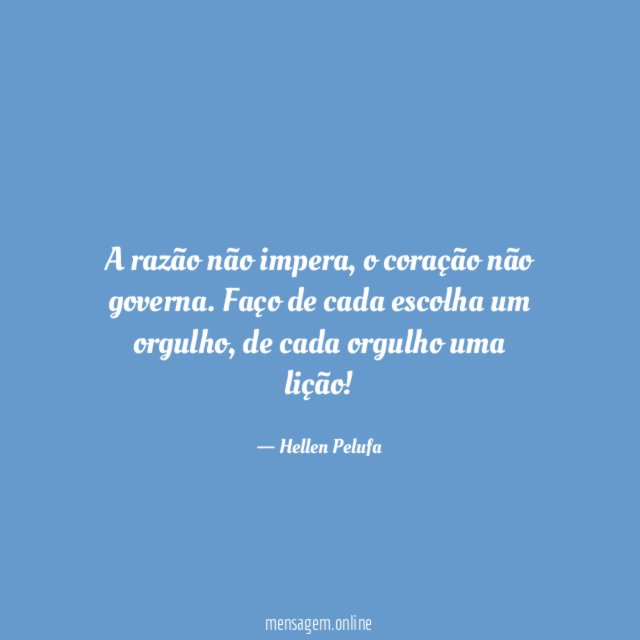 A razão não impera
