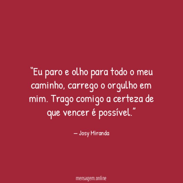 Eu paro e olho para todo o meu caminho