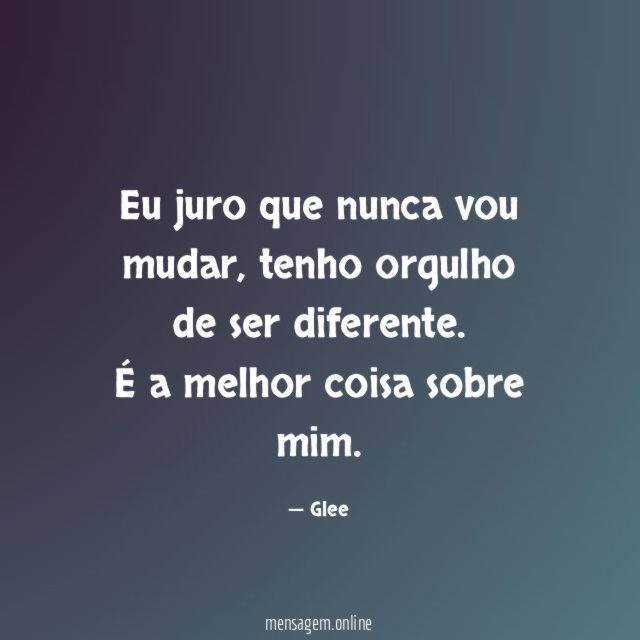 Eu juro que nunca vou mudar
