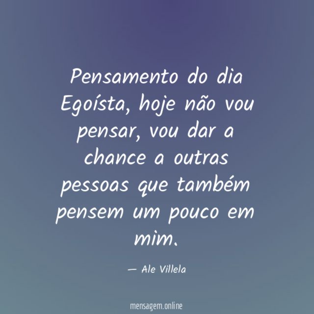 Pensamento do dia