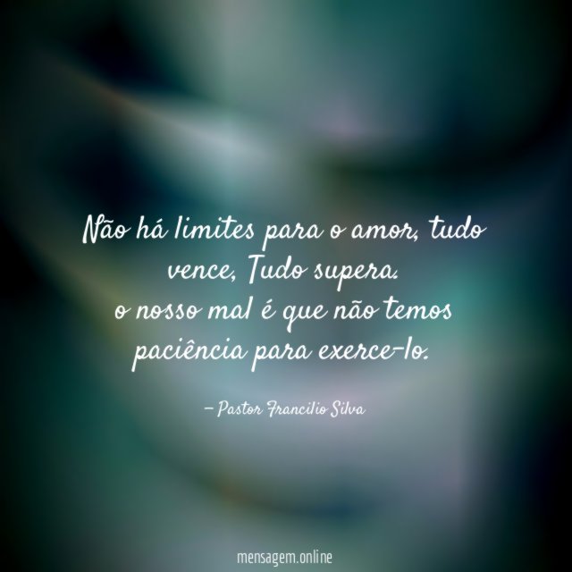 Não há limites para o amor