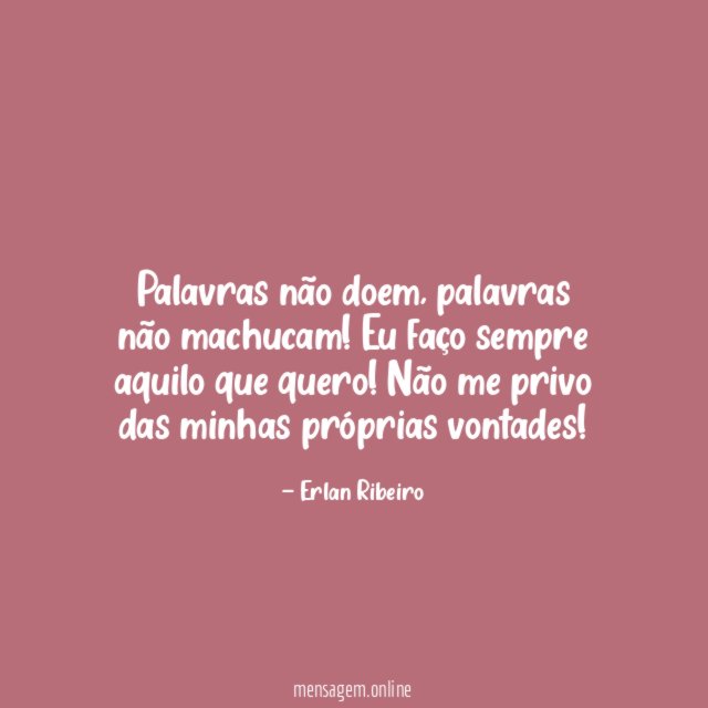 Palavras não doem