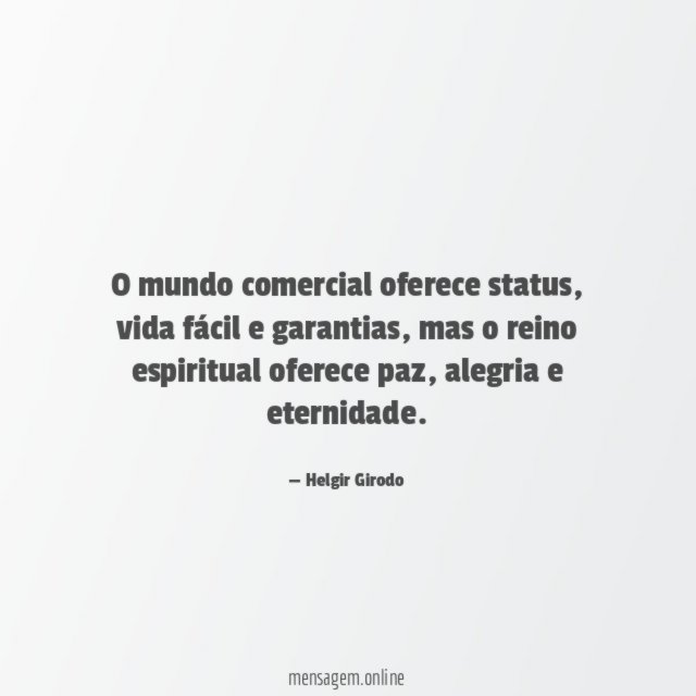 O mundo comercial oferece status