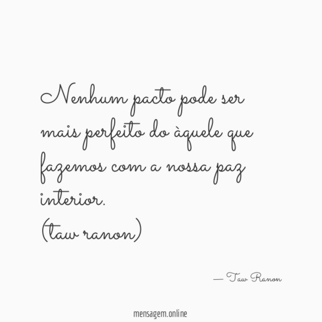 Nenhum pacto pode ser mais perfeito do àquele