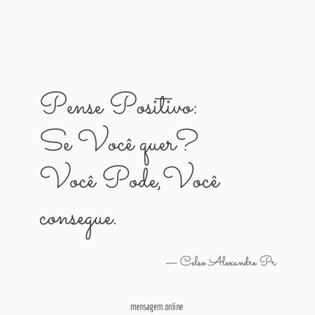 Pense Positivo