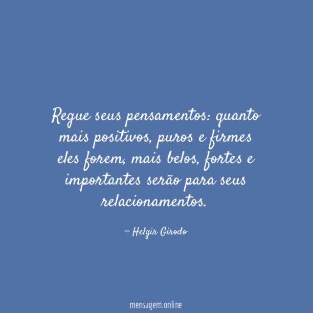 Regue seus pensamentos