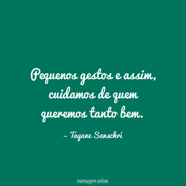 Pequenos gestos e assim