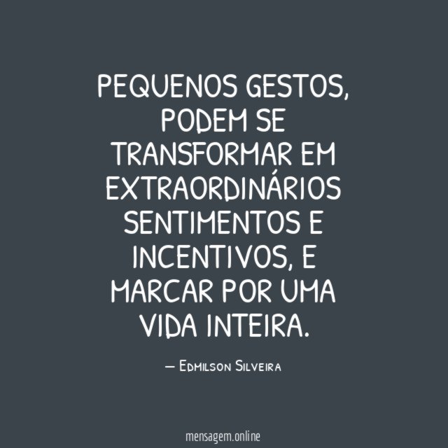 Pequenos gestos