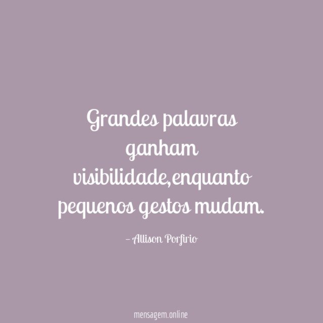 Grandes palavras ganham visibilidade