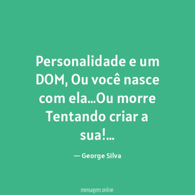 Personalidade e um DOM