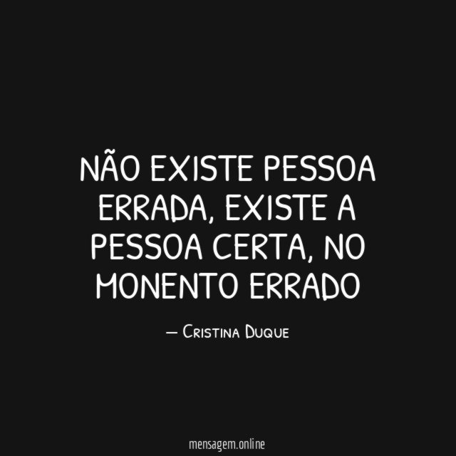 NÃO EXISTE PESSOA ERRADA