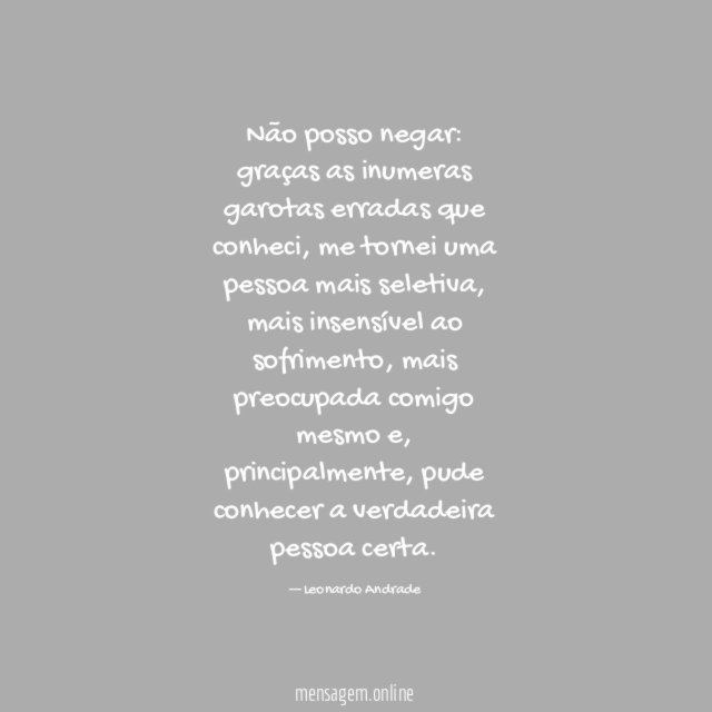 Não posso negar