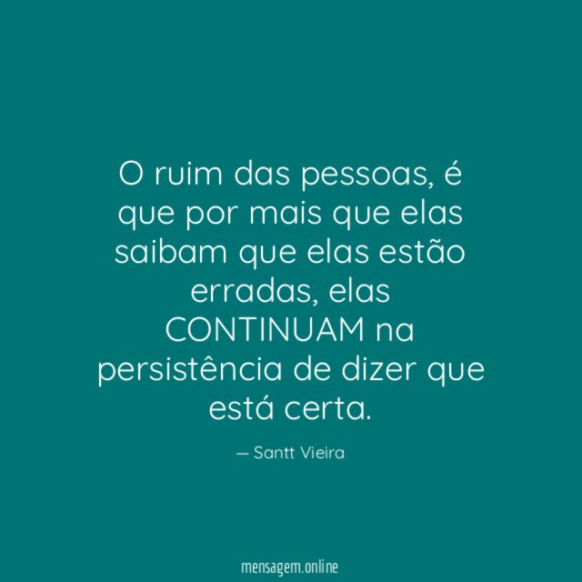 O ruim das pessoas