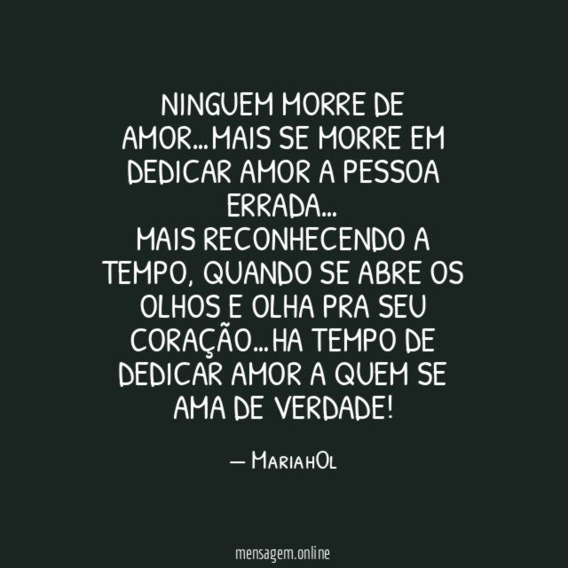Ninguem morre de Amor