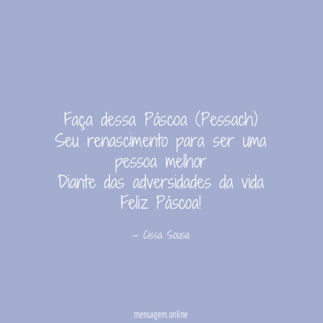 Faça dessa Páscoa (Pessach) Seu renascimento para ser uma