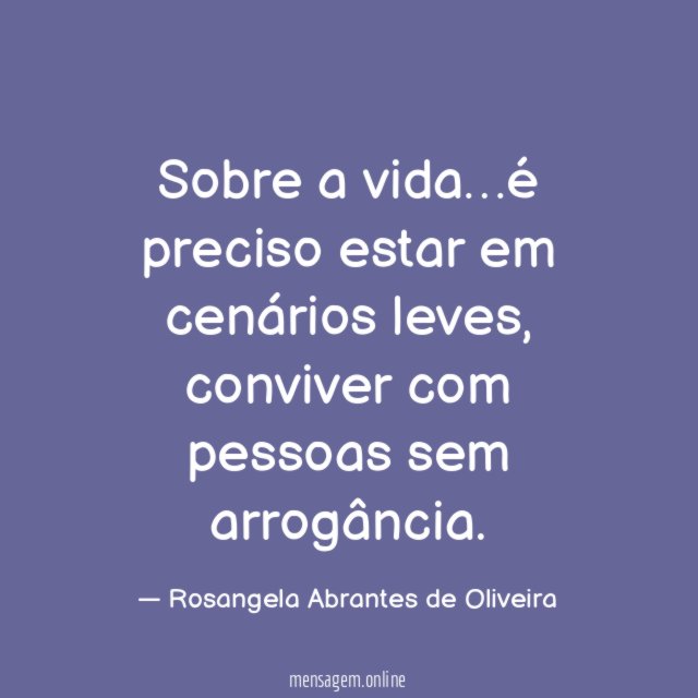 Sobre a vida