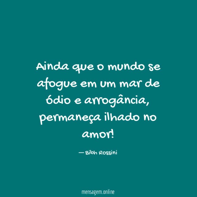 Ainda que o mundo se afogue em um