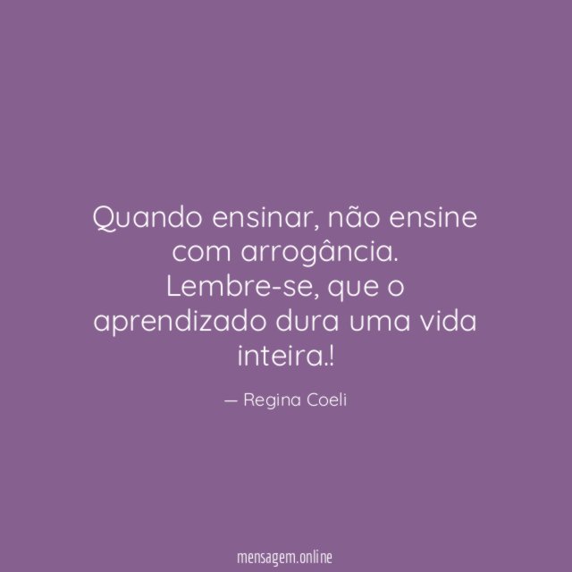 Quando ensinar