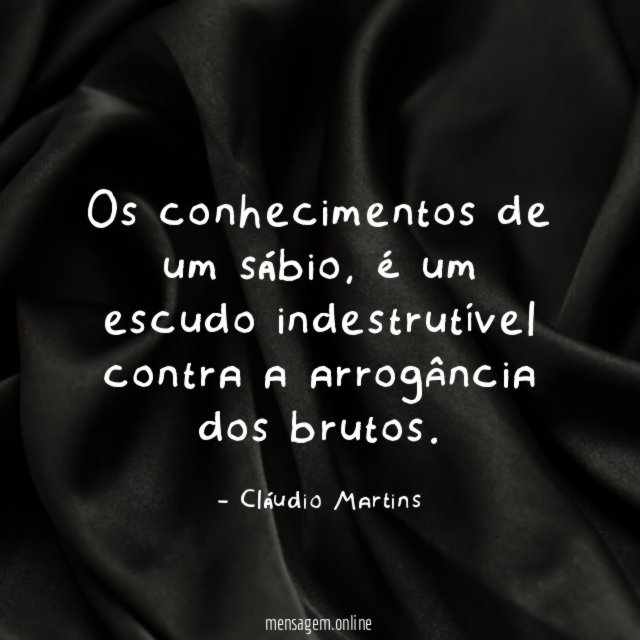Os conhecimentos de um sábio