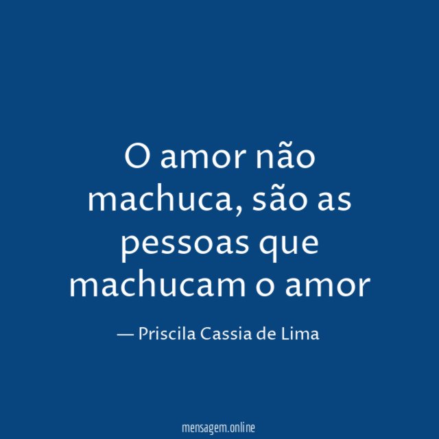 O amor não machuca