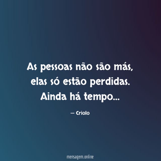 As pessoas não são más