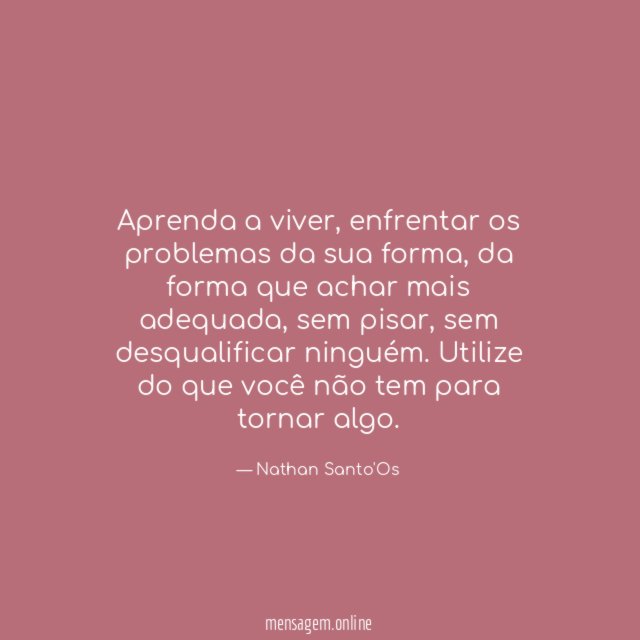 Aprenda a viver