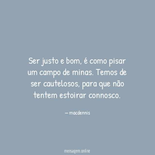 Ser justo e bom