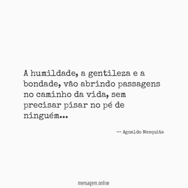 A humildade