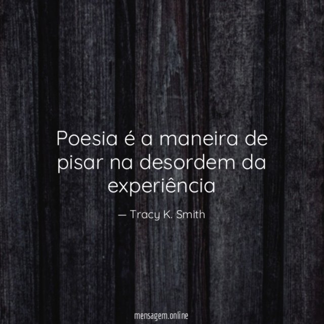poesia é a maneira de pisar na desordem da experiência
