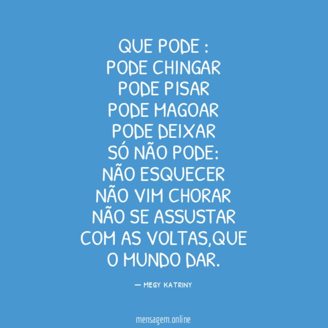 Que pode