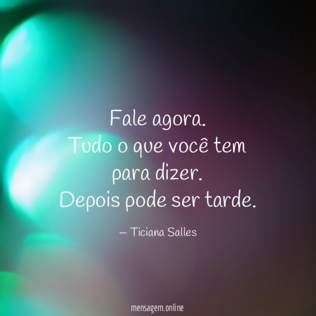 Fale agora
