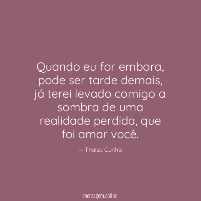 Quando eu for embora
