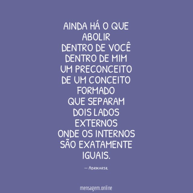 Ainda há o que abolir Dentro de você Dentro de