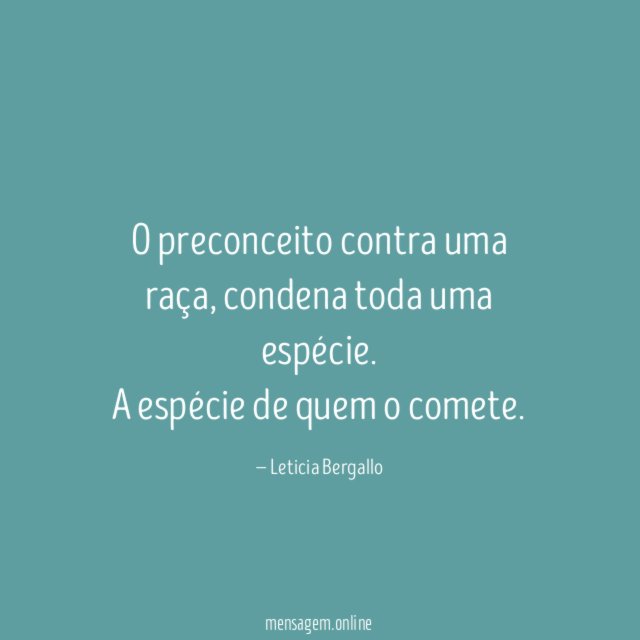 O preconceito contra uma raça