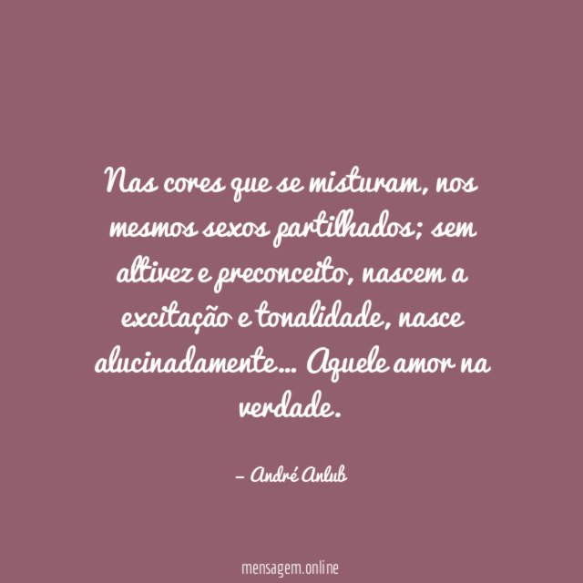 Nas cores que se misturam
