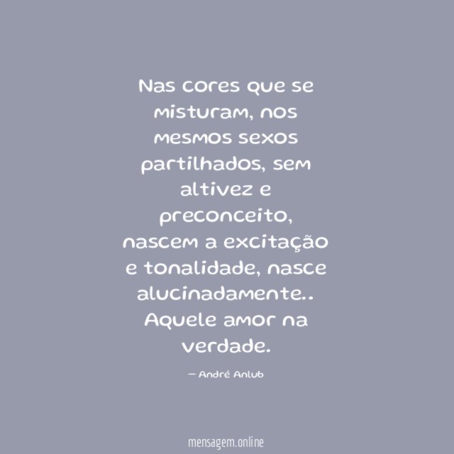 Nas cores que se misturam