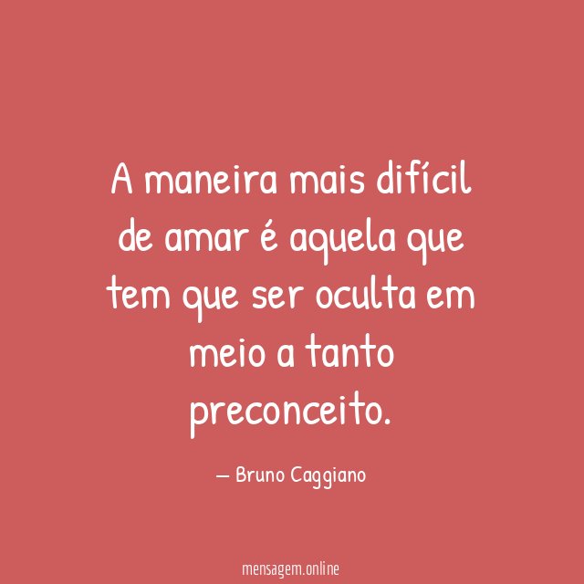 A maneira mais difícil de amar é aquela