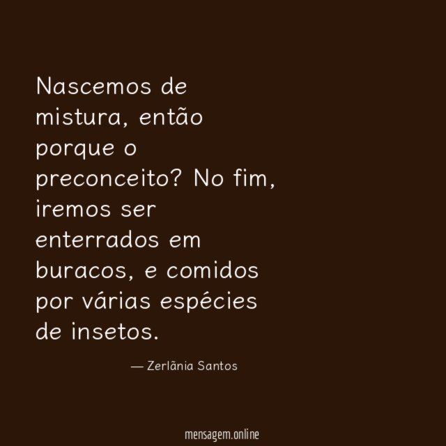 Nascemos de mistura