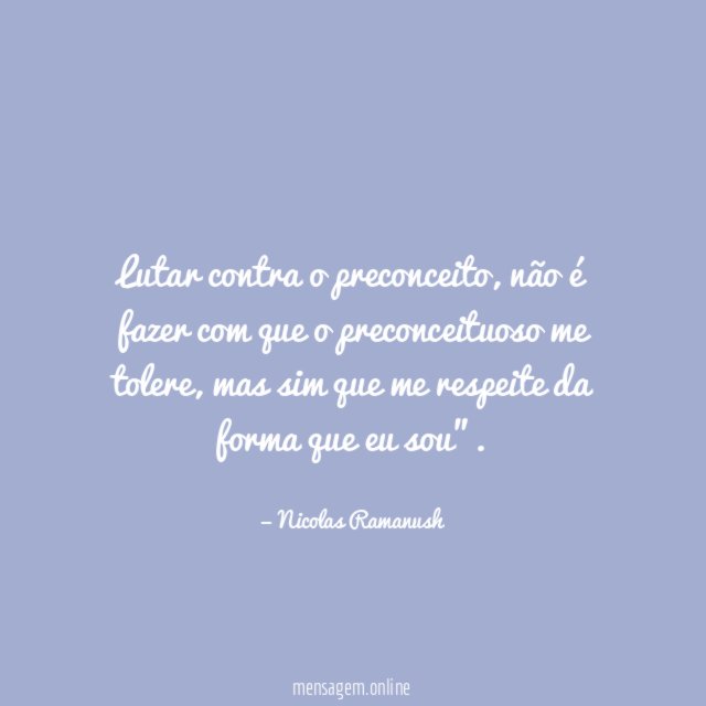 Lutar contra o preconceito